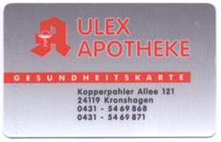 Die Kundenkarte der Ulex-Apotheke